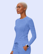 Women's Seamless Long-sleeve Underscrub in Ceil Blue