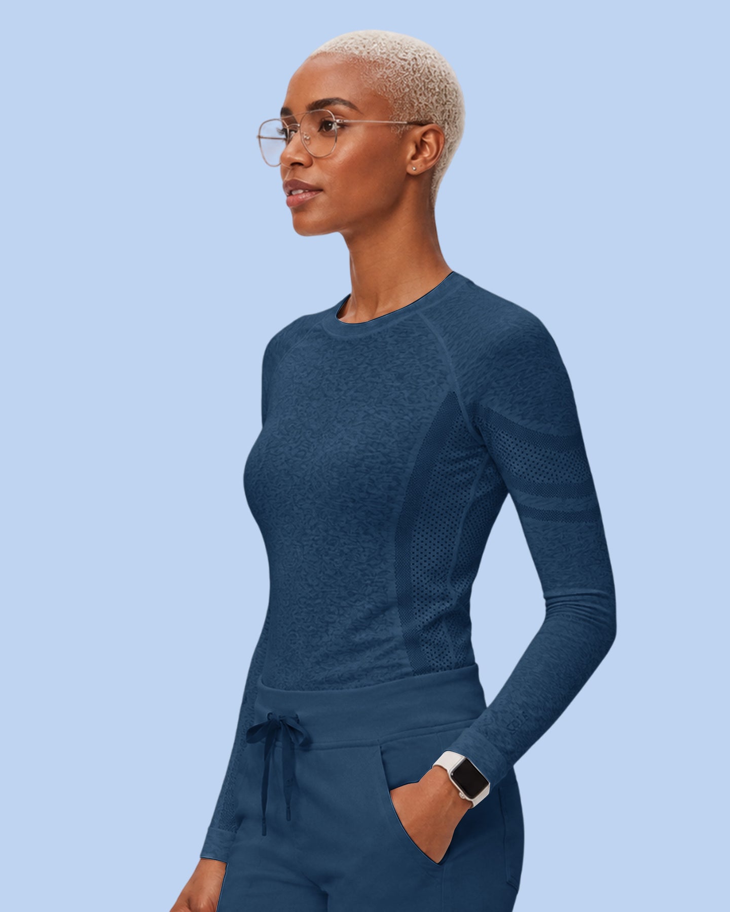 Women's Seamless Long-sleeve Underscrub Ocean