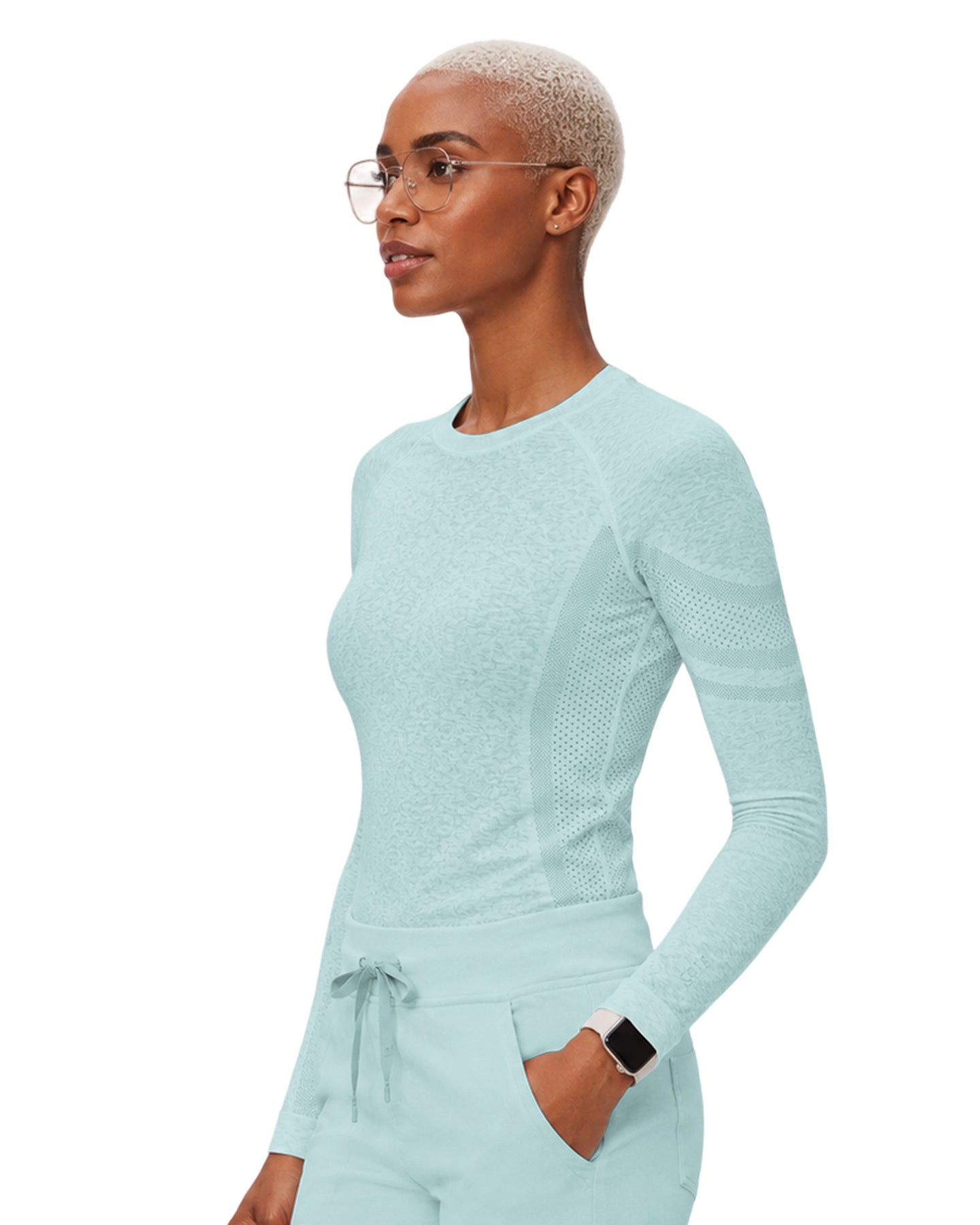 Women's Seamless Long-sleeve Underscrub Sky Blue