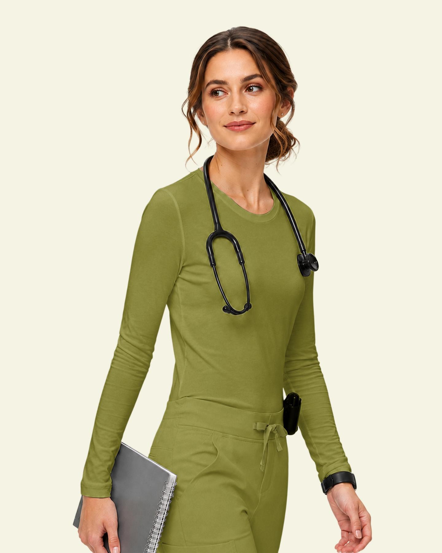 Women's Supersoft Long-Sleeve Underscrub Avocado