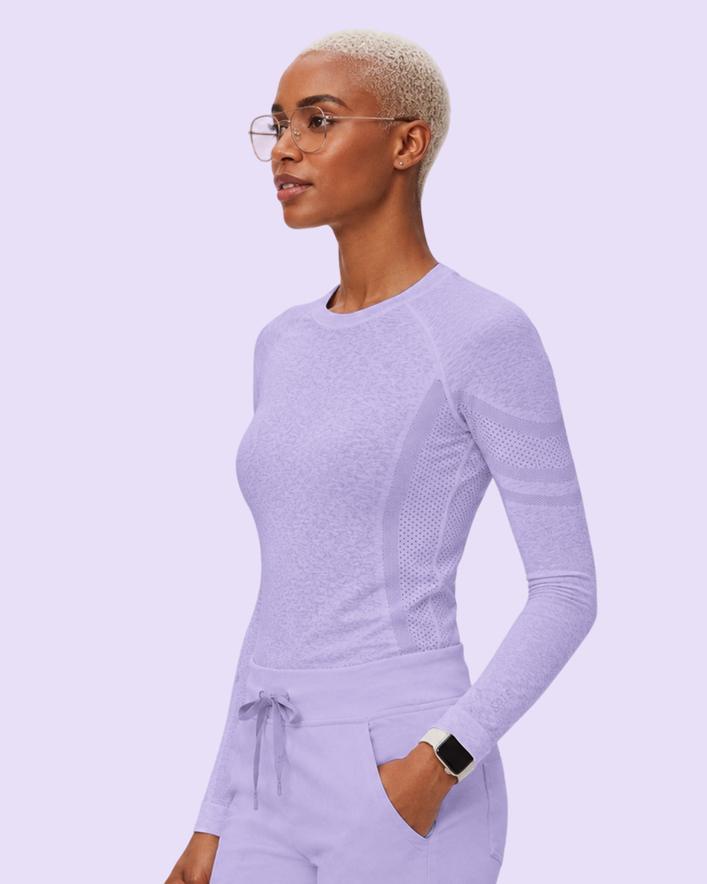 Women's Seamless Long-sleeve Underscrub Lavender