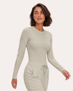 Women's Ribbed Long-Sleeve Underscrub Birch