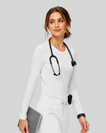 Women's Supersoft Long-Sleeve Underscrub White