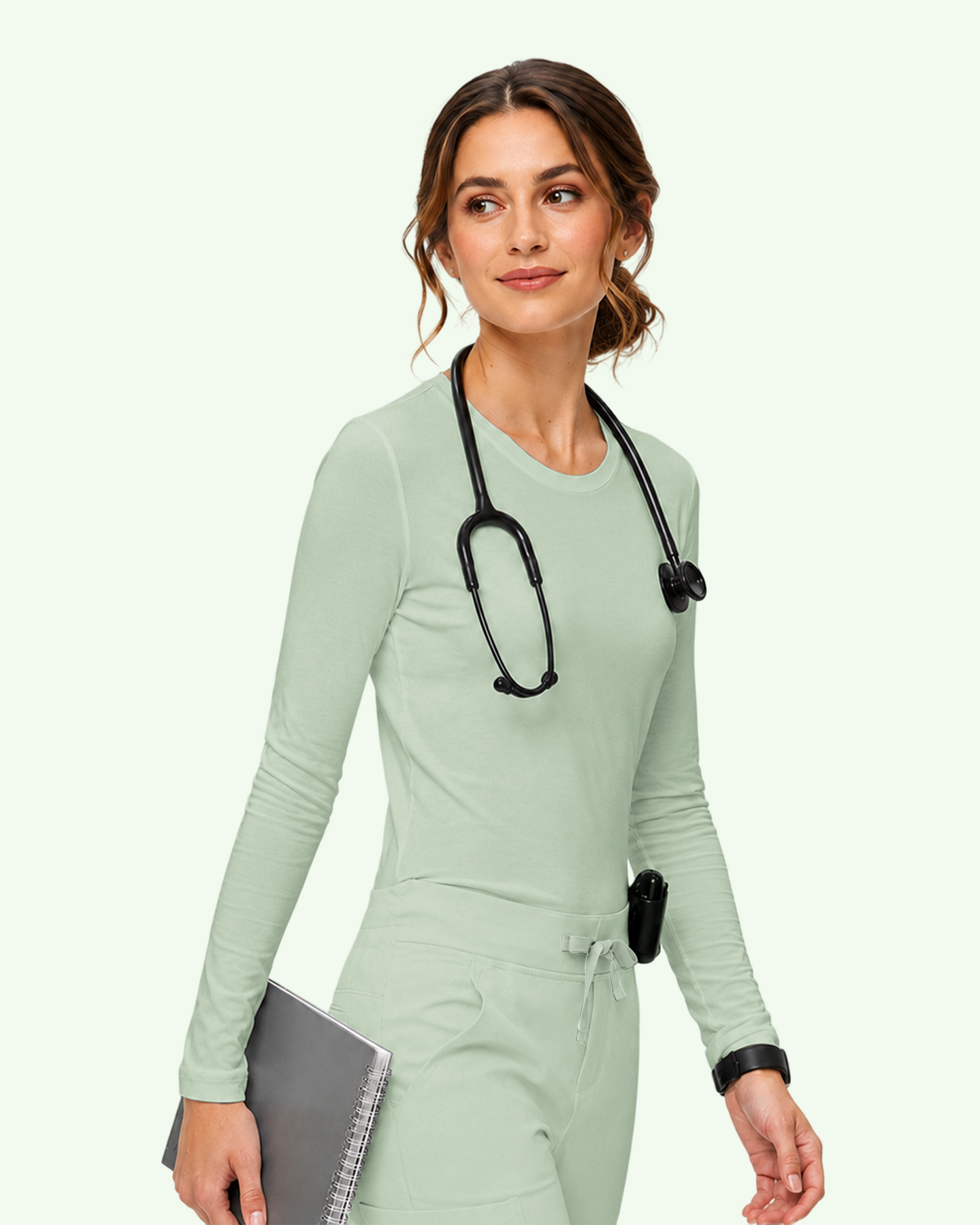 Women's Supersoft Long-Sleeve Underscrub Mint