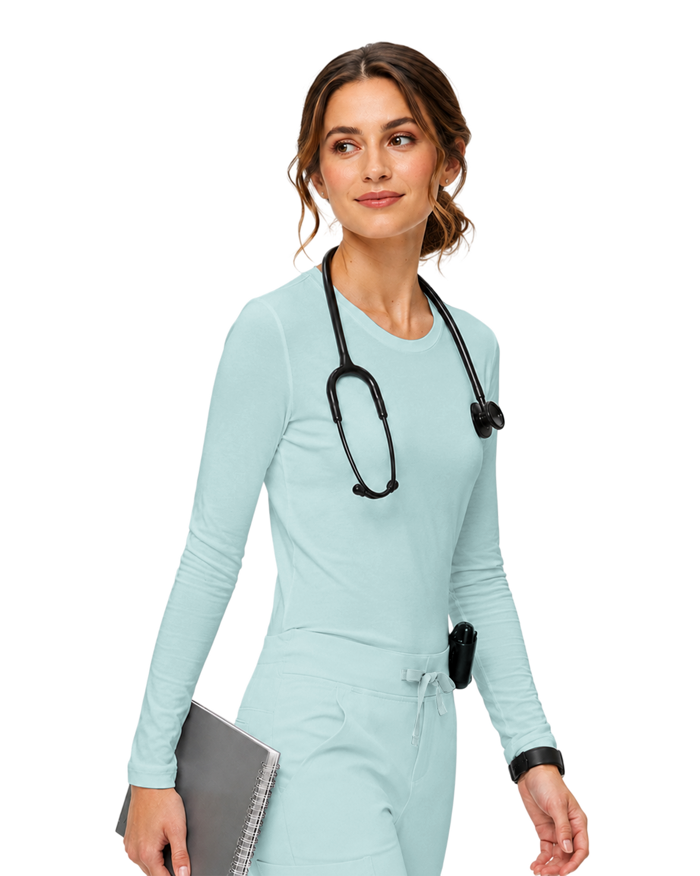 Women's Supersoft Long-Sleeve Underscrub Sky Blue