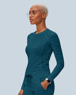 Women's Seamless Long-sleeve Underscrub Caribbean Blue
