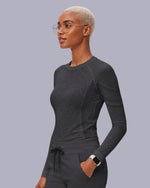 Women's Seamless Long-sleeve Underscrub Pewter