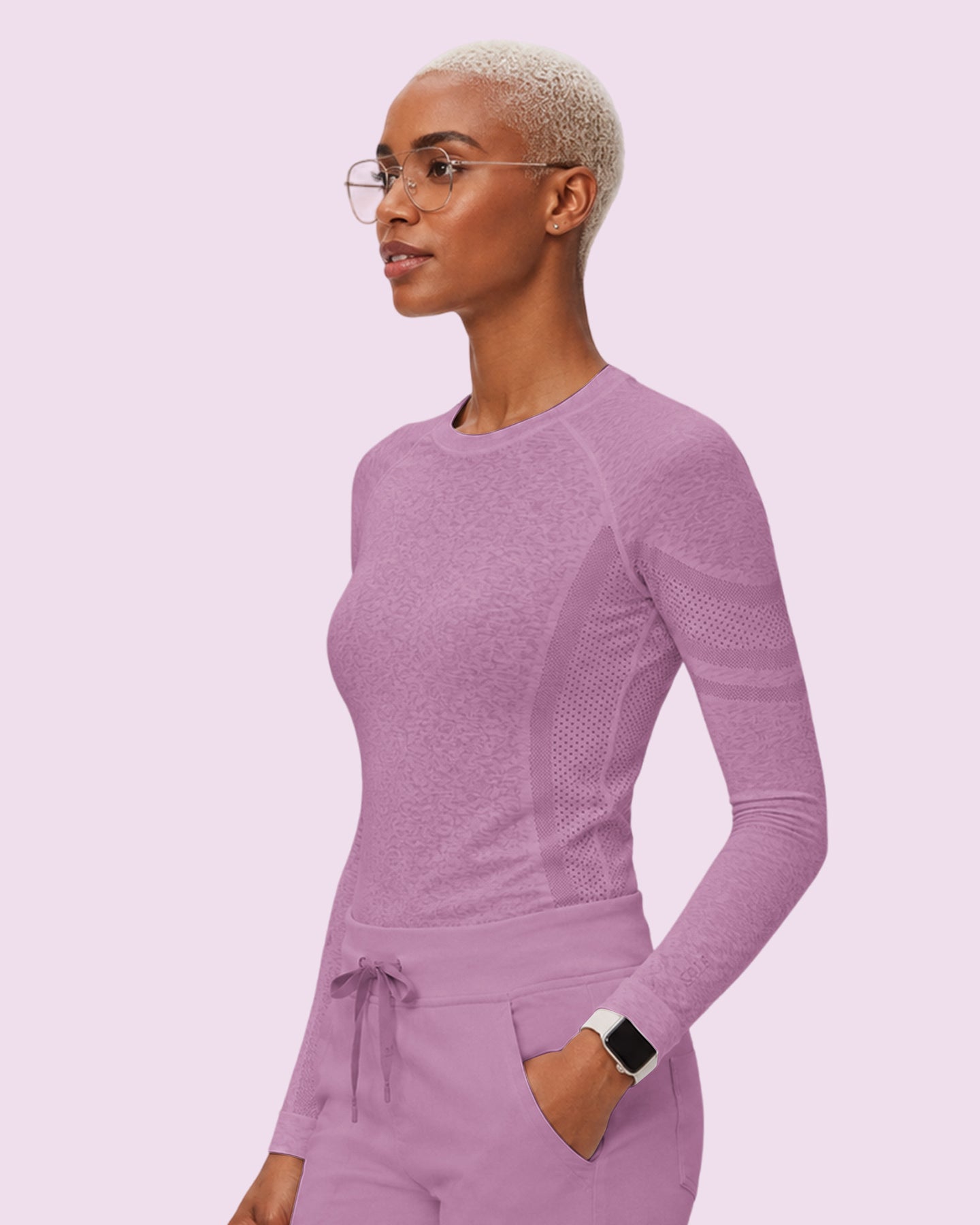 Women's Seamless Long-sleeve Underscrub Lilac