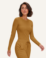 Women's Ribbed Long-Sleeve Underscrub Cider