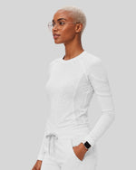 Women's Seamless Long-sleeve Underscrub White