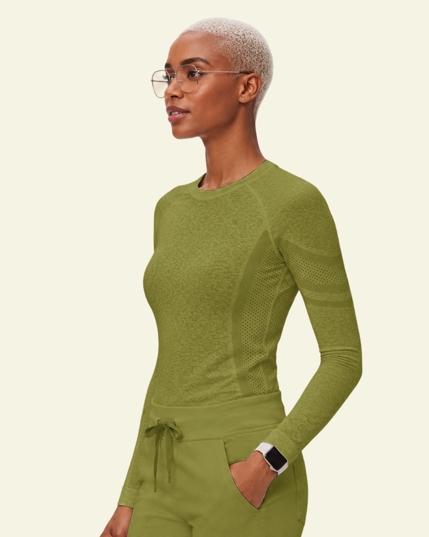 Women's Seamless Long-sleeve Underscrub Avocado