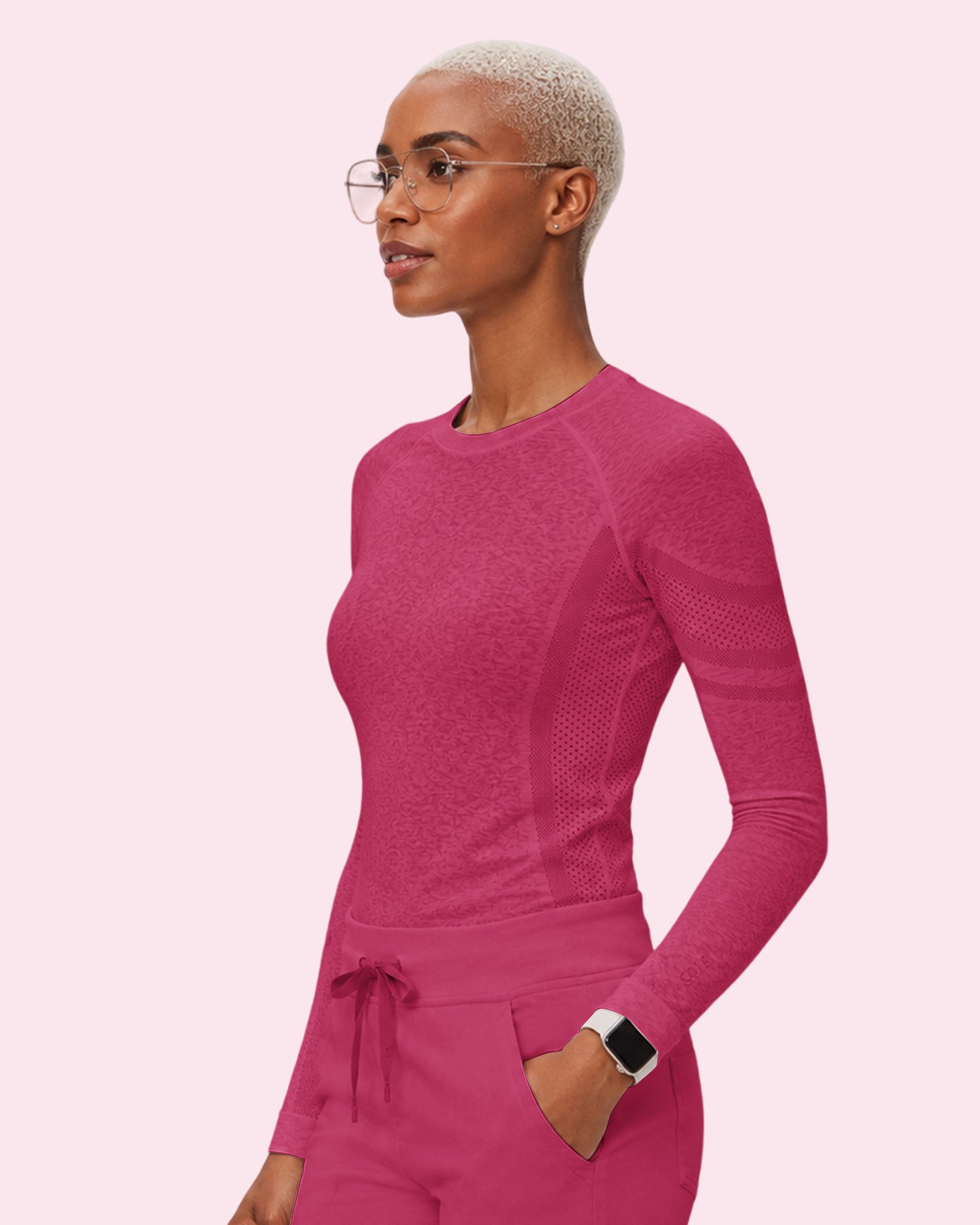 Women's Seamless Long-sleeve Underscrub Wild Berry