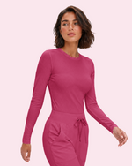 Women's Ribbed Long-Sleeve Underscrub Wild Berry