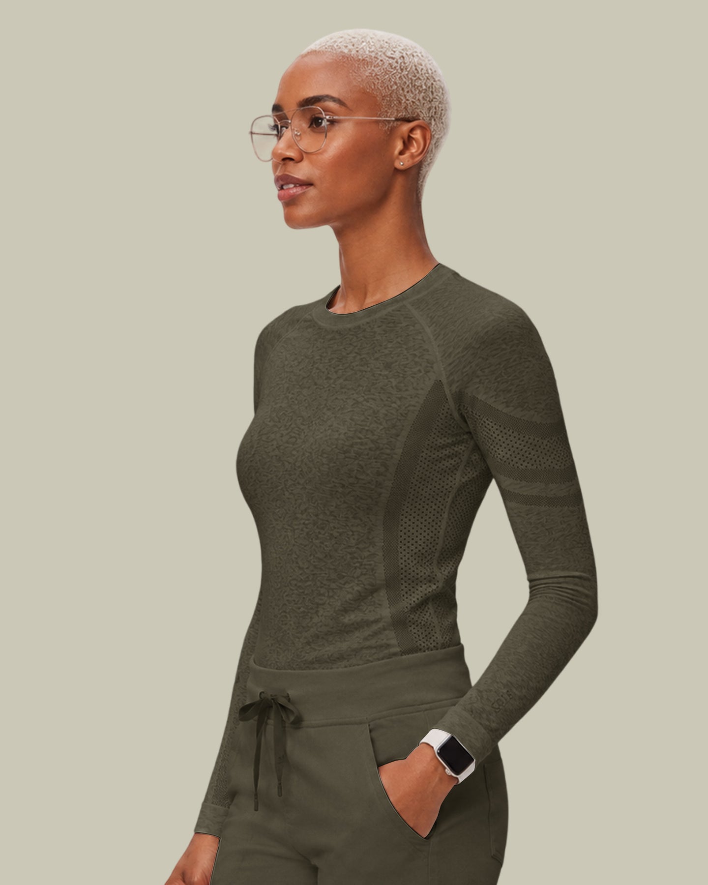 Women's Seamless Long-sleeve Underscrub Olive