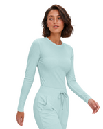 Women's Ribbed Long-Sleeve Underscrub Sky Blue