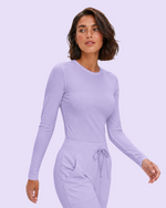 Women's Ribbed Long-Sleeve Underscrub Lavender