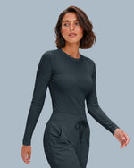 Women's Ribbed Long-Sleeve Underscrub Dark Harbor