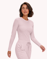 Women's Ribbed Long-Sleeve Underscrub Rose Quartz