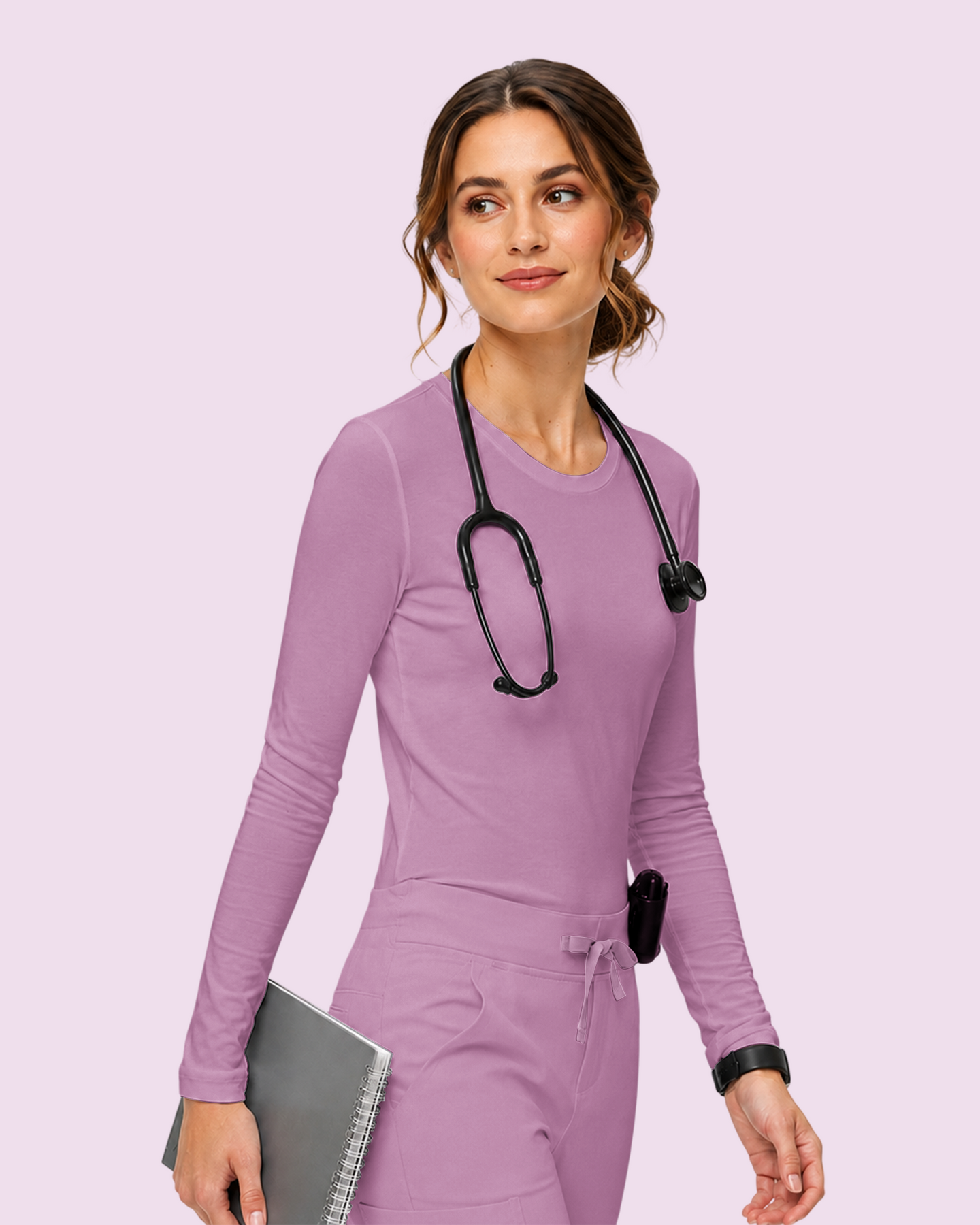Women's Supersoft Long-Sleeve Underscrub Lilac