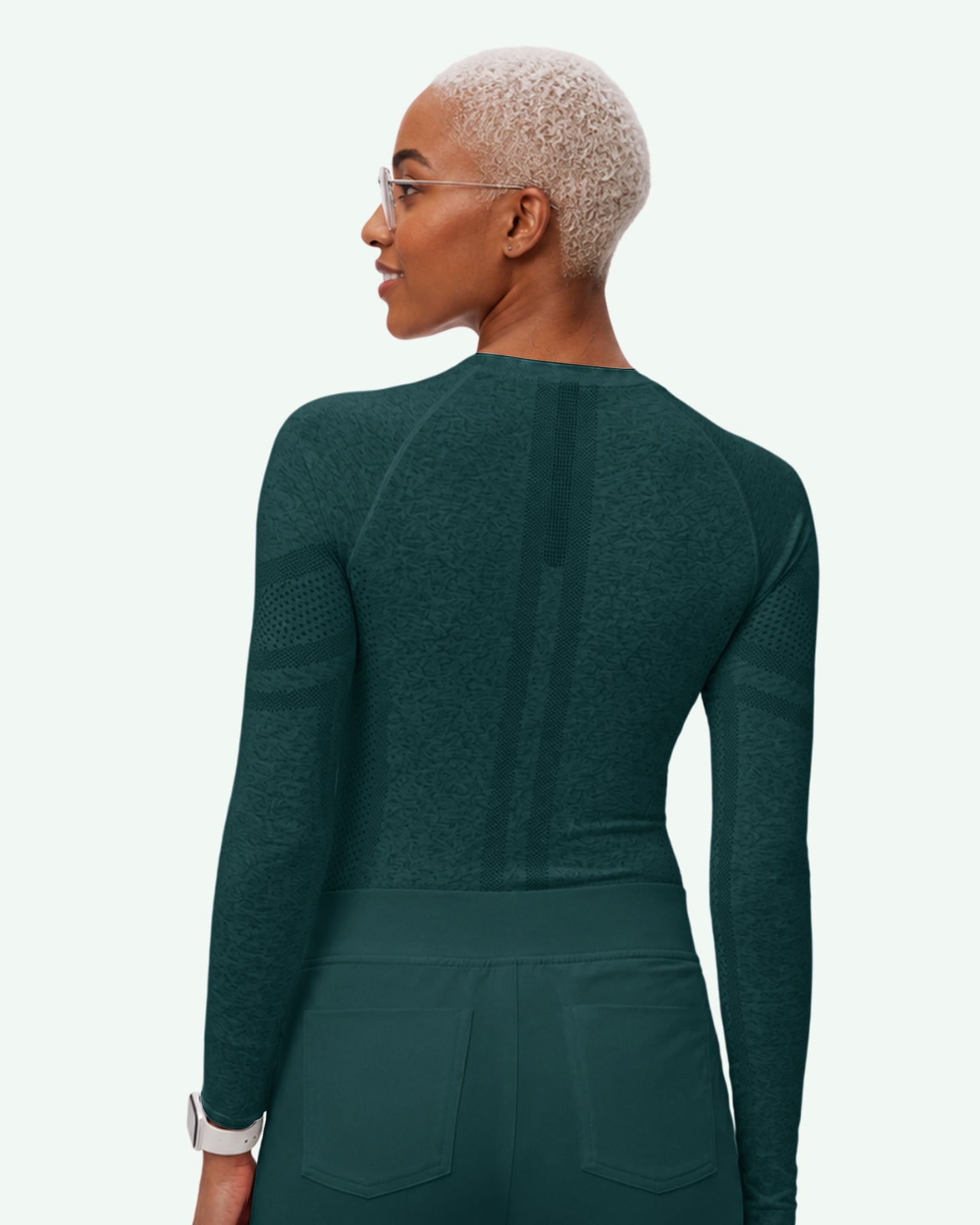 Women's Seamless Long-sleeve Underscrub Midnight Green