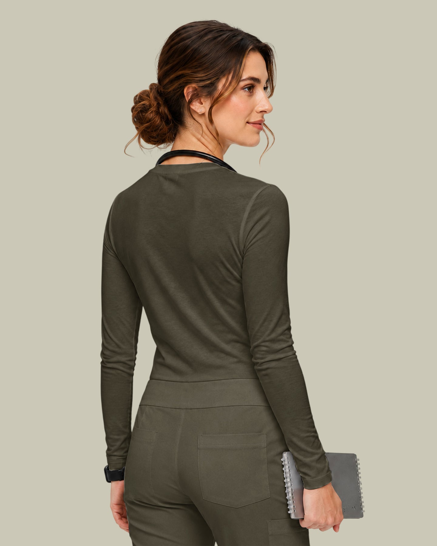 Women's Supersoft Long-Sleeve Underscrub Olive