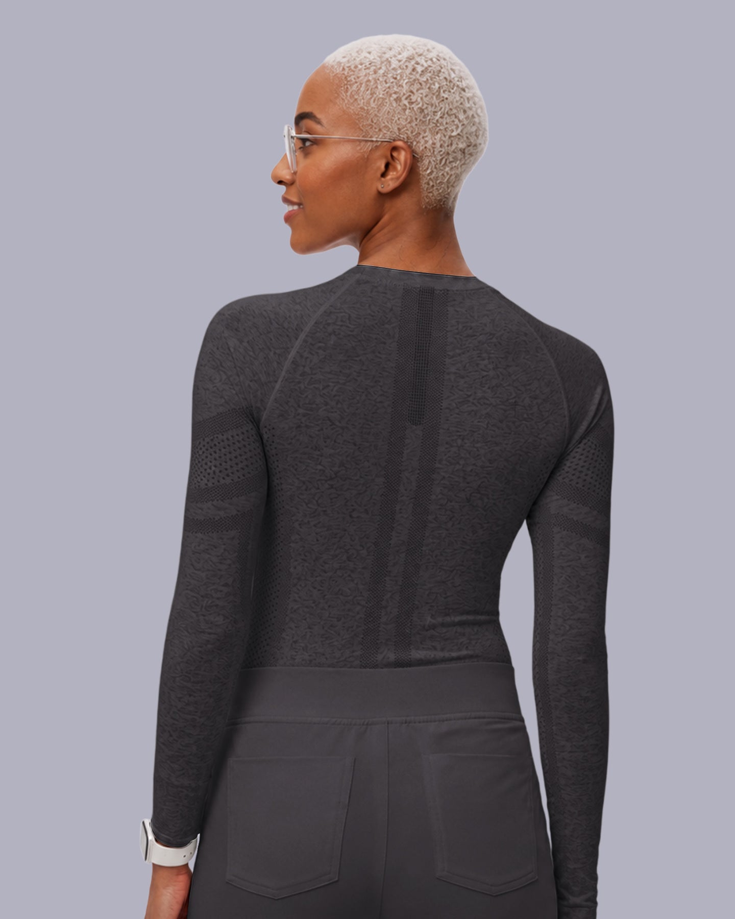 Women's Seamless Long-sleeve Underscrub Pewter