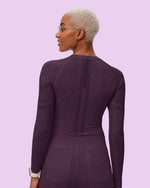 Women's Seamless Long-sleeve Underscrub Deep Eggplant