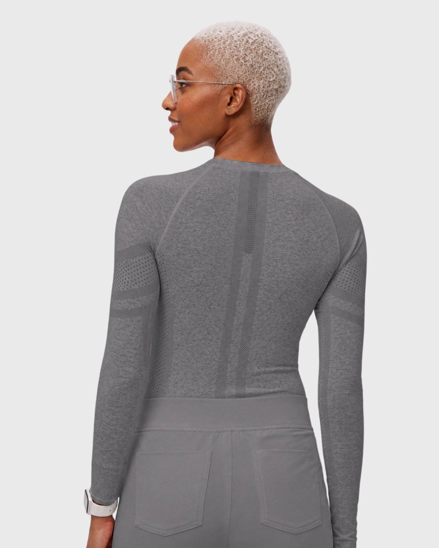 Women's Seamless Long-sleeve Underscrub Heather Gray