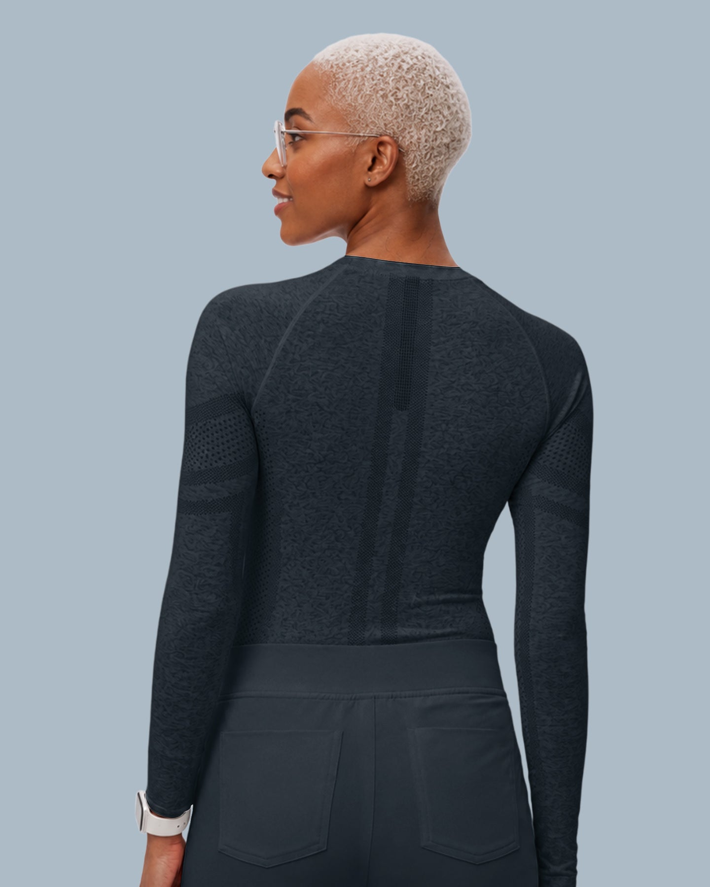 Women's Seamless Long-sleeve Underscrub Dark Harbor