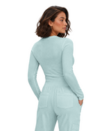 Women's Ribbed Long-Sleeve Underscrub Sky Blue