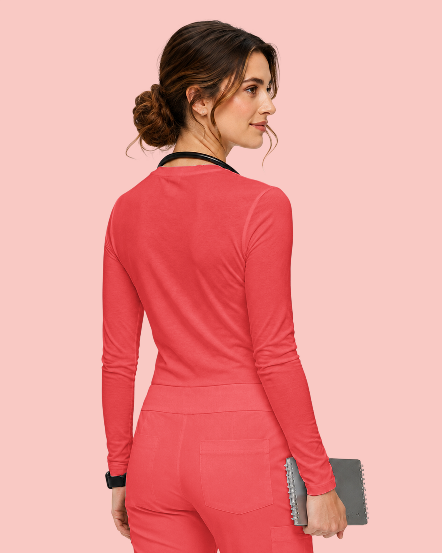 Women's Supersoft Long-Sleeve Underscrub Coral
