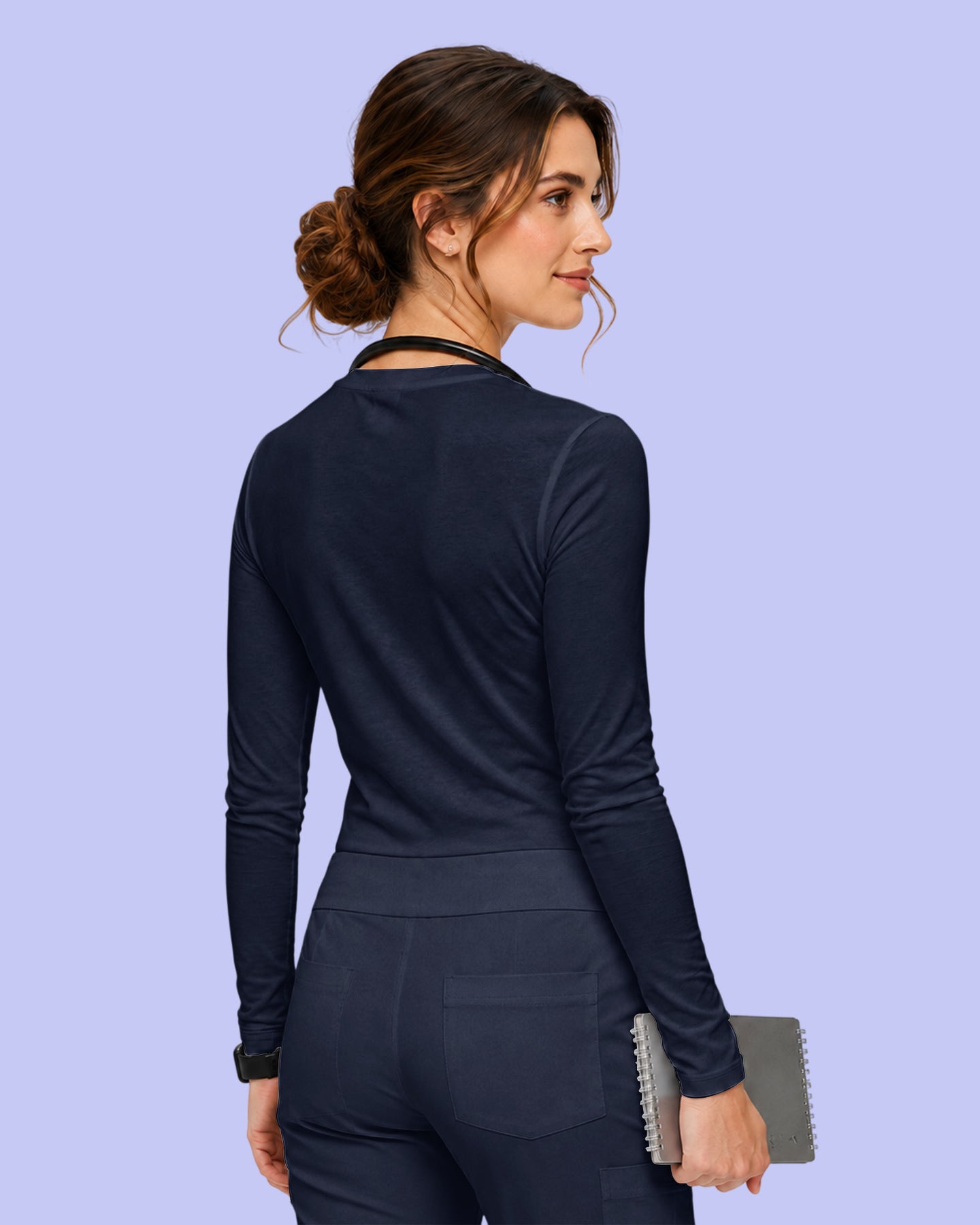 Women's Supersoft Long-Sleeve Underscrub Navy