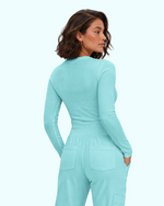 Women's Ribbed Long-Sleeve Underscrub Surf