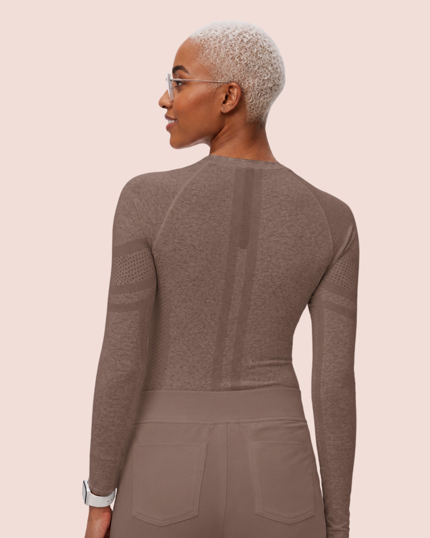 Women's Seamless Long-sleeve Underscrub Mocha
