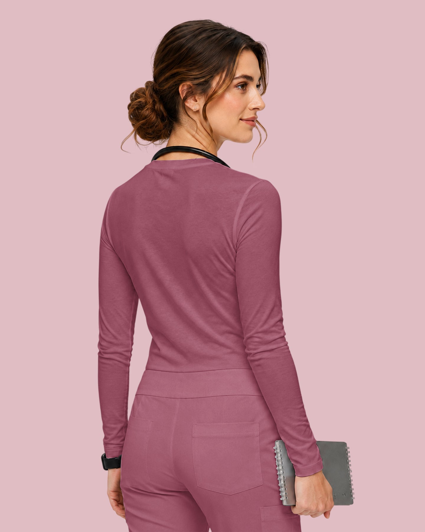 Women's Supersoft Long-Sleeve Underscrub Mauve