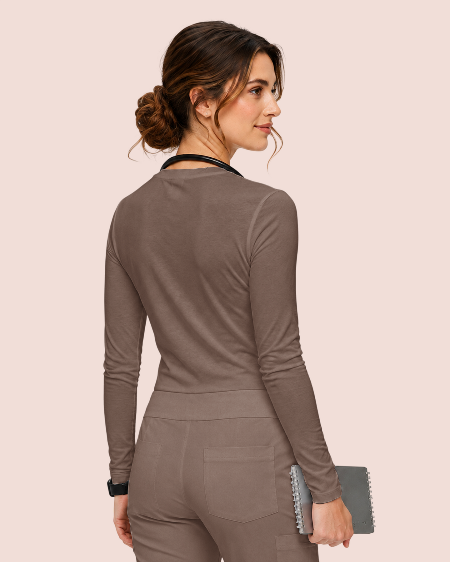 Women's Supersoft Long-Sleeve Underscrub Mocha