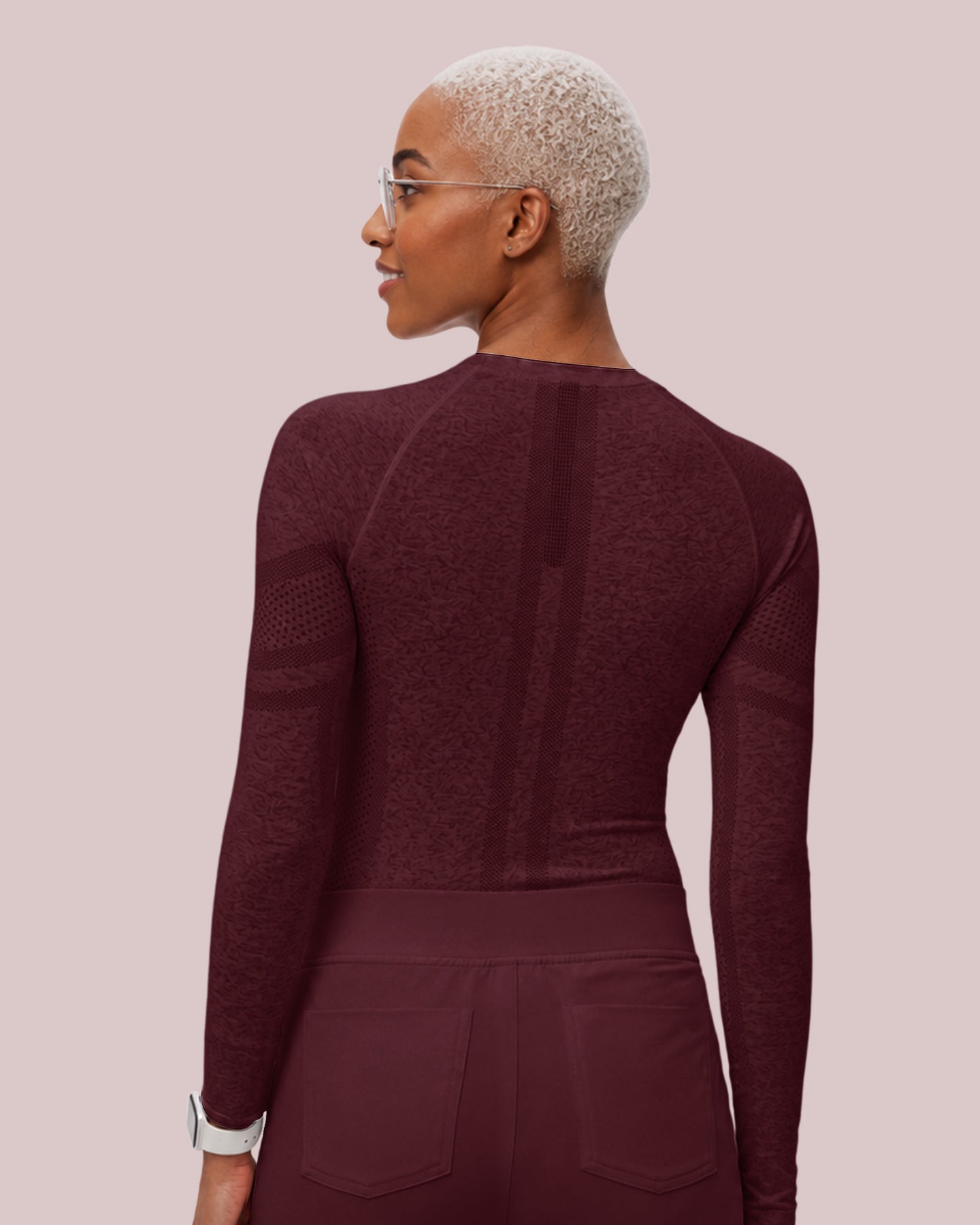 Women's Seamless Long-sleeve Underscrub Burgundy