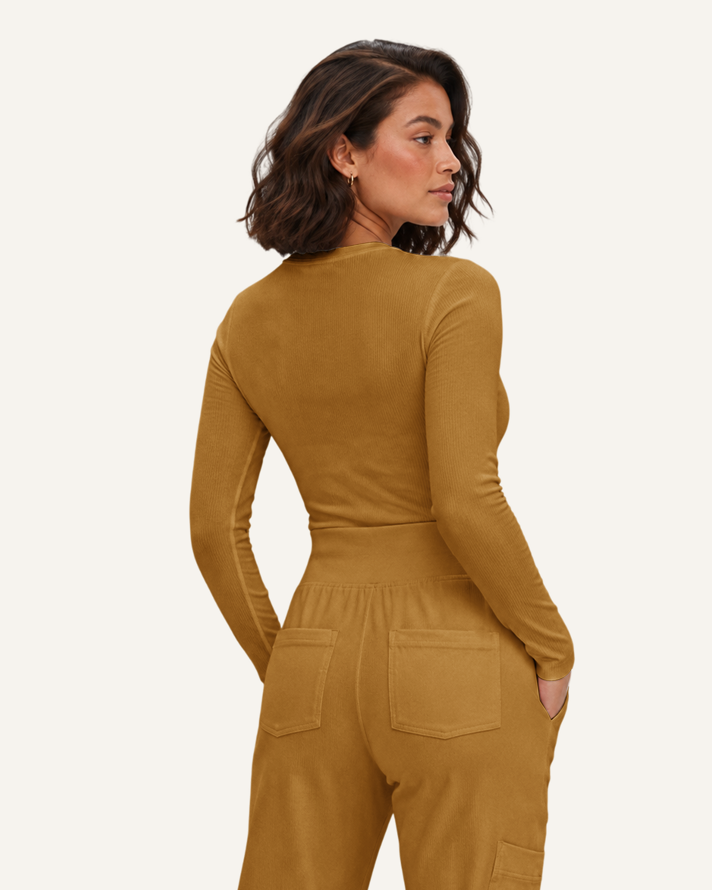Women's Ribbed Long-Sleeve Underscrub Cider