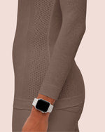 Women's Seamless Long-sleeve Underscrub Mocha