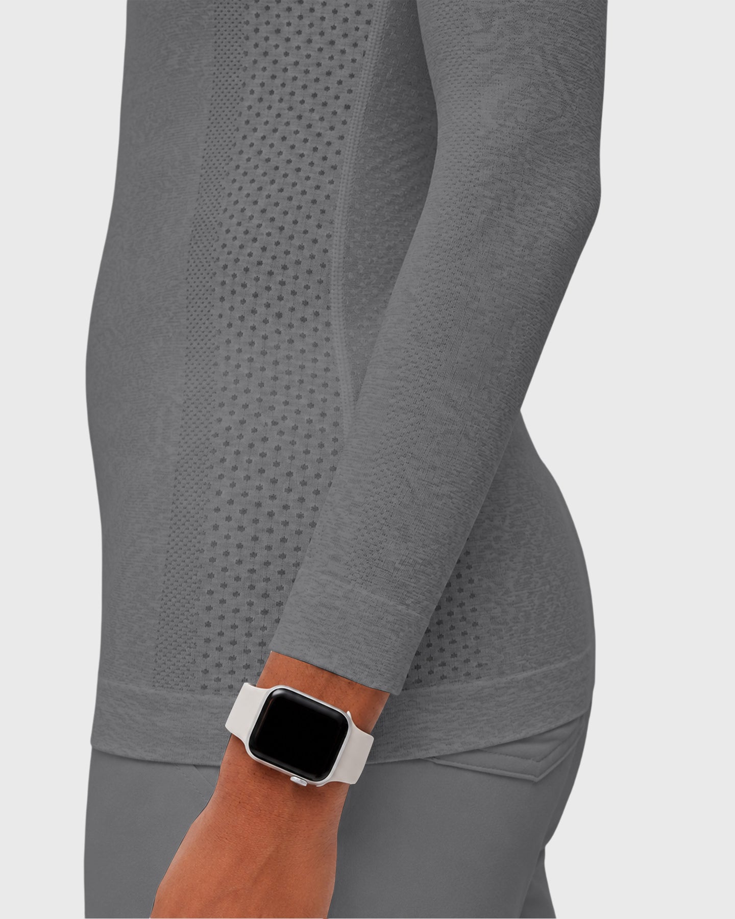 Women's Seamless Long-sleeve Underscrub Heather Gray
