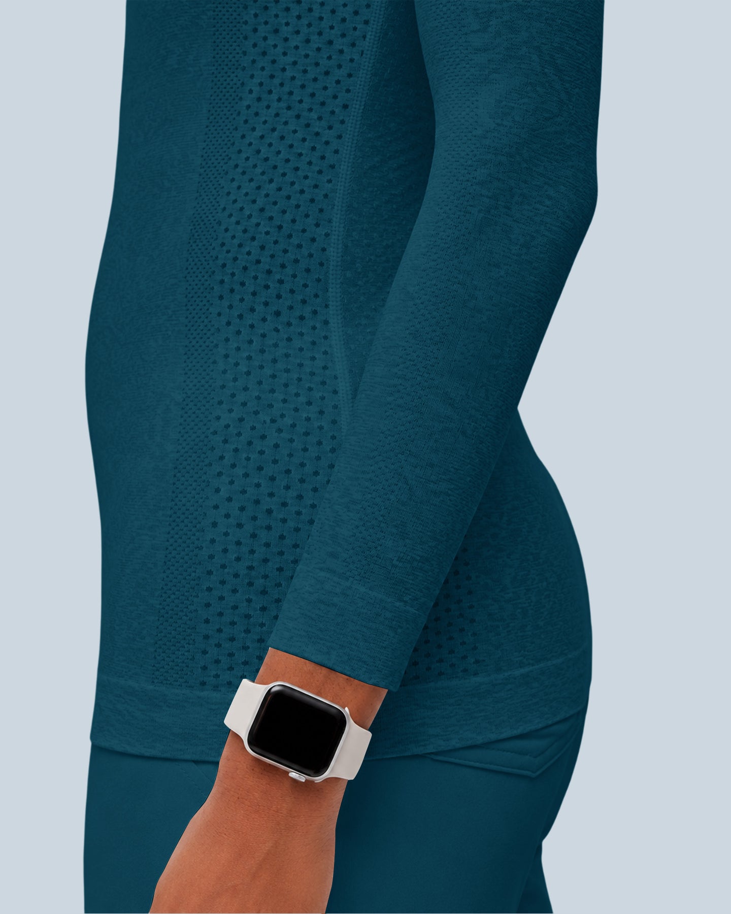 Women's Seamless Long-sleeve Underscrub Caribbean Blue