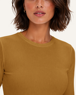 Women's Ribbed Long-Sleeve Underscrub Cider