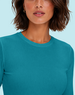 Women's Ribbed Long-Sleeve Underscrub Marina