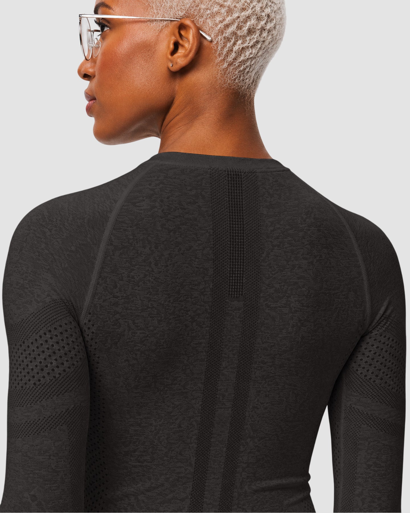 Women's Seamless Long-sleeve Underscrub Charcoal
