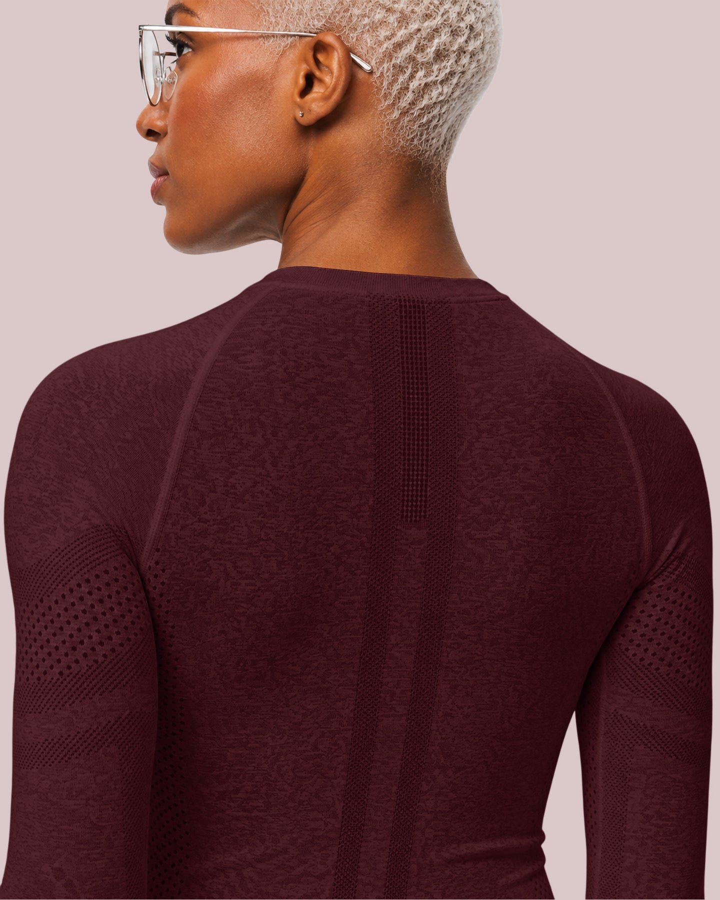 Women's Seamless Long-sleeve Underscrub Burgundy