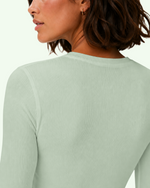 Women's Ribbed Long-Sleeve Underscrub Mint