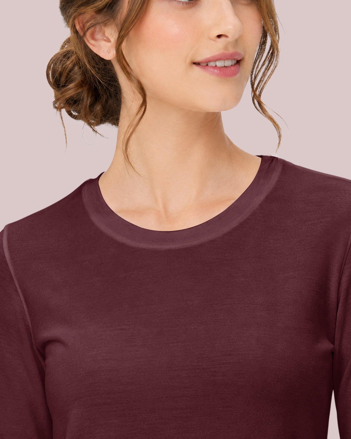 Women's Supersoft Long-Sleeve Underscrub Burgundy