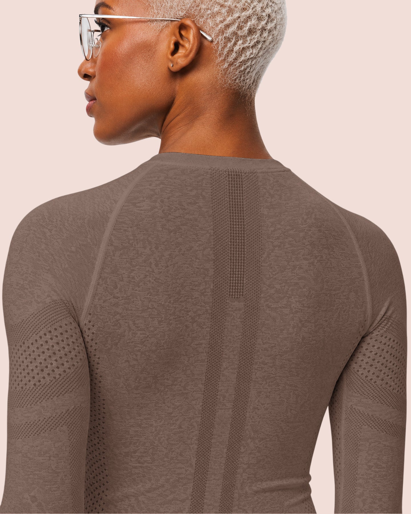 Women's Seamless Long-sleeve Underscrub Mocha