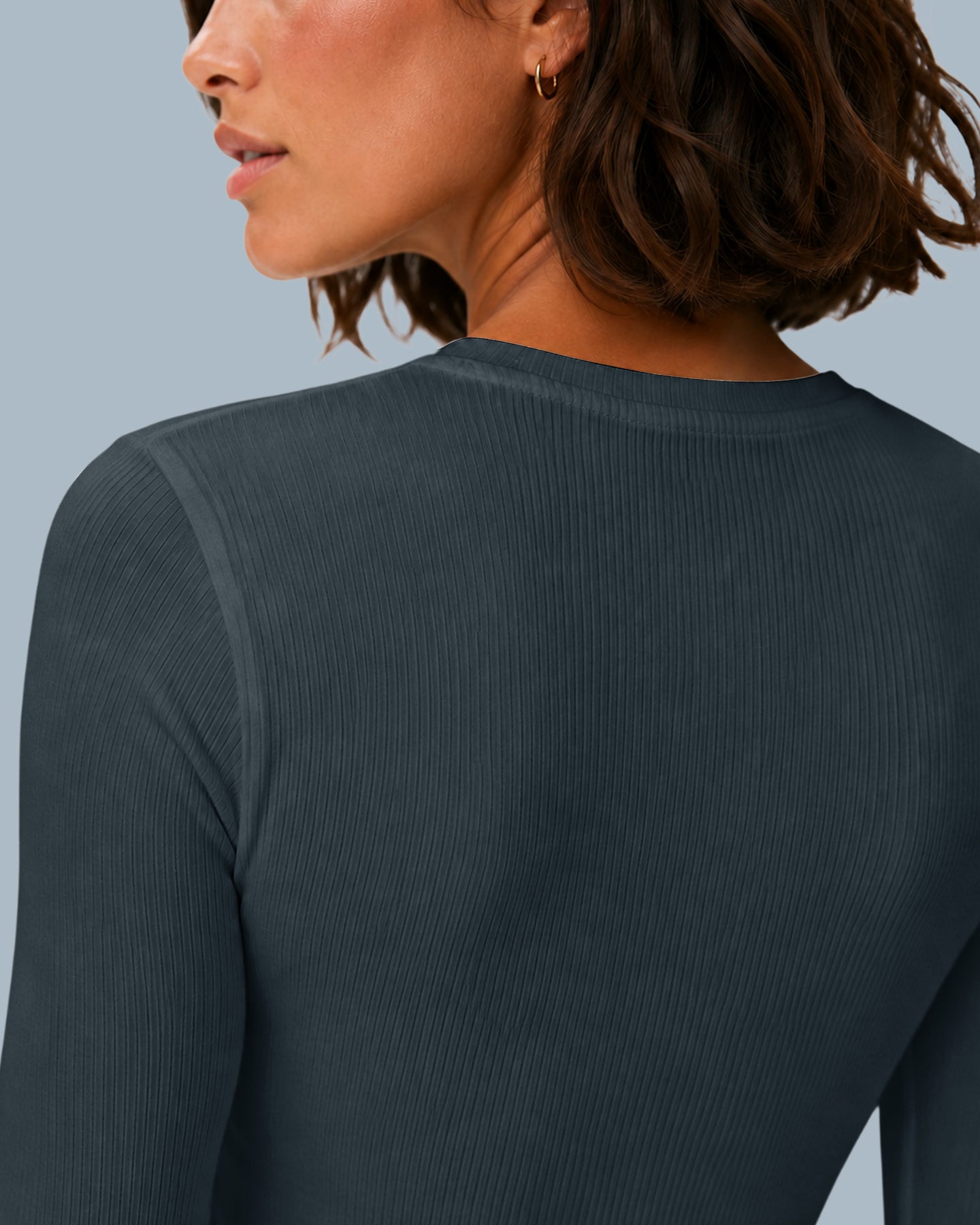 Women's Ribbed Long-Sleeve Underscrub Dark Harbor