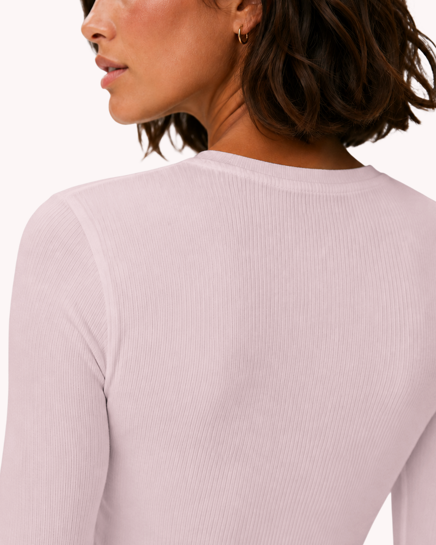 Women's Ribbed Long-Sleeve Underscrub Rose Quartz
